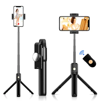 

3 in 1 Bluetooth Selfie Stick Tripod Wireless Selfiestick Live Photo Holder Monopod with Remote Control for iPhone IOS Android