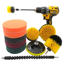 18 шт. Набор щеток для мытья ковров, инструмент для чистки ковров, скрабы, прочное крепление, полировка автомобиля, кухни, дома, пола, нейлон, для ванной комнаты