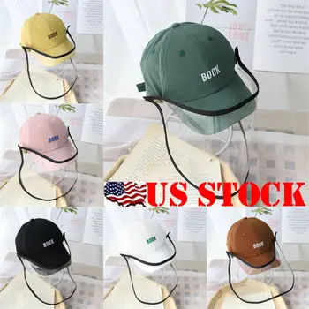 

US Detachable Dual-use Baseball Cap Full-face Protective Hat Unisex Anti Dust UV