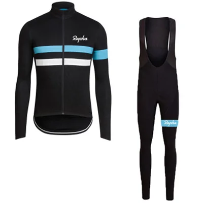 Зимний комплект Джерси для велоспорта MTB Rapha велосипедная одежда мужская одежда теплая шерстяная одежда для велоспорта длинная одежда для велоспорта - Цвет: 6