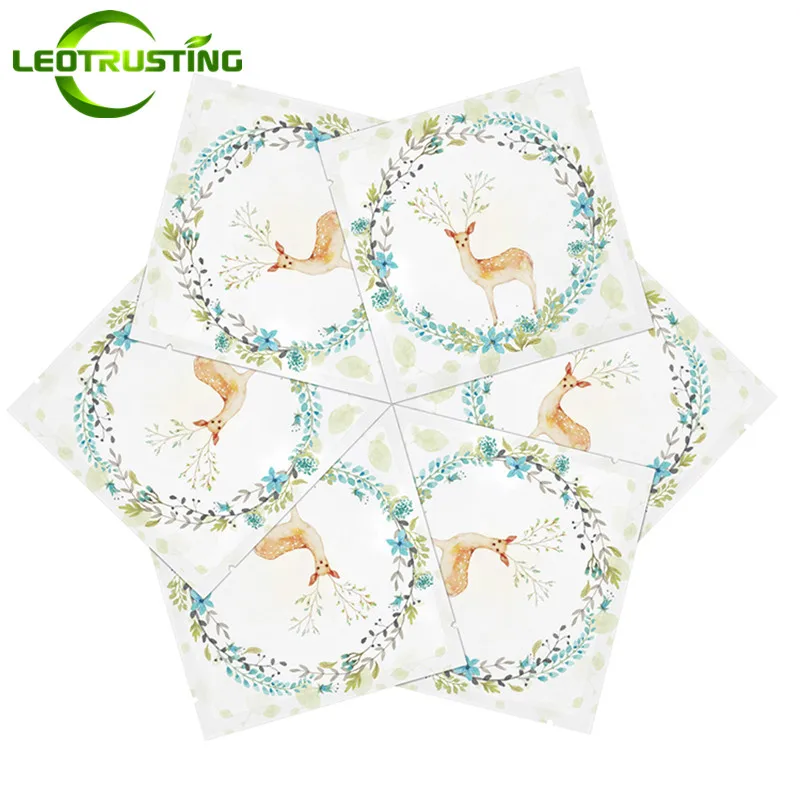 

Leotrusting 600pcs Creative Small 9x9cm Square Eco-friendly Frosted Plastic Bag Open Top Tea Herbal Nuts Packaging Bag Gift Bags