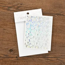 8 см 3D наклейки для ногтей, белая, золотая, серебряная фольга, изогнутые полосы, аксессуары для ногтей, клейкая лента, наклейки для ногтей, s наклейки