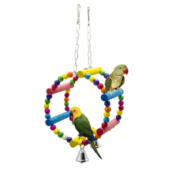 

Bird pet parrot ladder climbing toy ring amusement wheel ferris wheel hanging chain swing colored ball hamster rope parrot