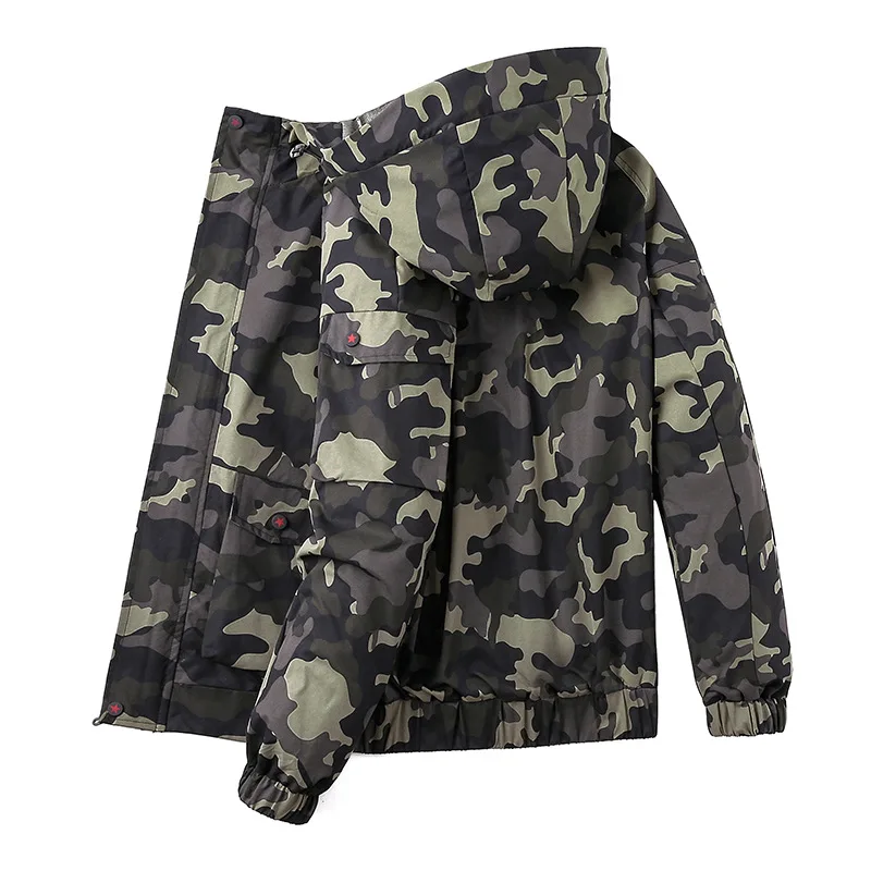 Новинка мужская модель размеры 6XL 7XL 8XL камуфляжная куртка с капюшоном куртки
