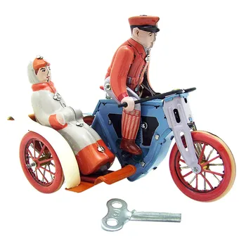 

Tinplate Nostalgic Clockwork Chain Toy Photography Props Three-Wheeled Bicycle Classic kids toys juguetes brinquedos игрушки New