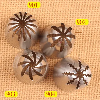 

4 jian tao Extra-large Number 8 Teeth Butter Cookie Blueberry Yam Decorating Nozzle 304 Stainless Steel Cake Baking Tool