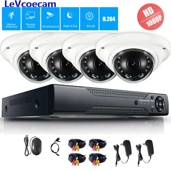 

4CH 2.0MP DVR CCTV System 1TB HDD 1080P Dome AHD IR Night Waterproof Camera Outdoor Security Camera System Surveillance Kit