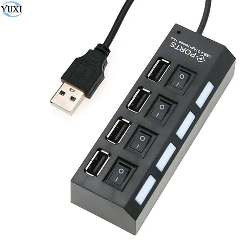 USB-разветвитель YuXi usb-хаб 2 0 4 USB-порта высокоскоростной USB-концентратор с