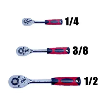 

1PCS Car Disassembly Tool 1/4" 3/8" 1/2" Steel High Torque Ratchet Socket Wrench 24T Ratchet Spanner Car Home Repair Hand Tool