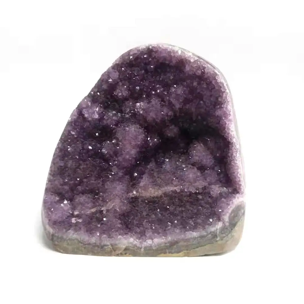 

Amazing! Natural Amethyst Geode Ornament High Quality Natural Amethyst Quartz Crystal Carving For Decoration GM