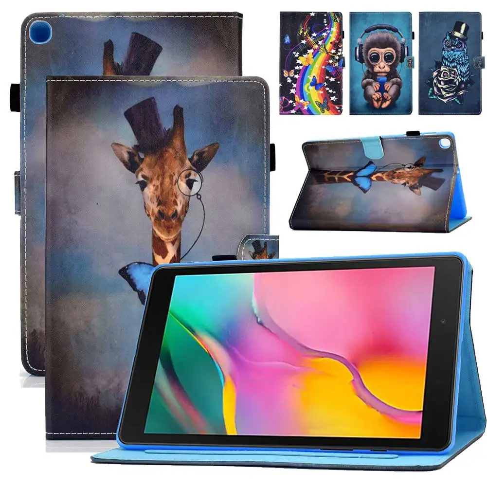 

Case For Samsung Galaxy Tab A 10.1 T510 T515 Cover Animals Printed Leather Flip Case for Samsung Tab A 10.1'' Tablet Stand Cover