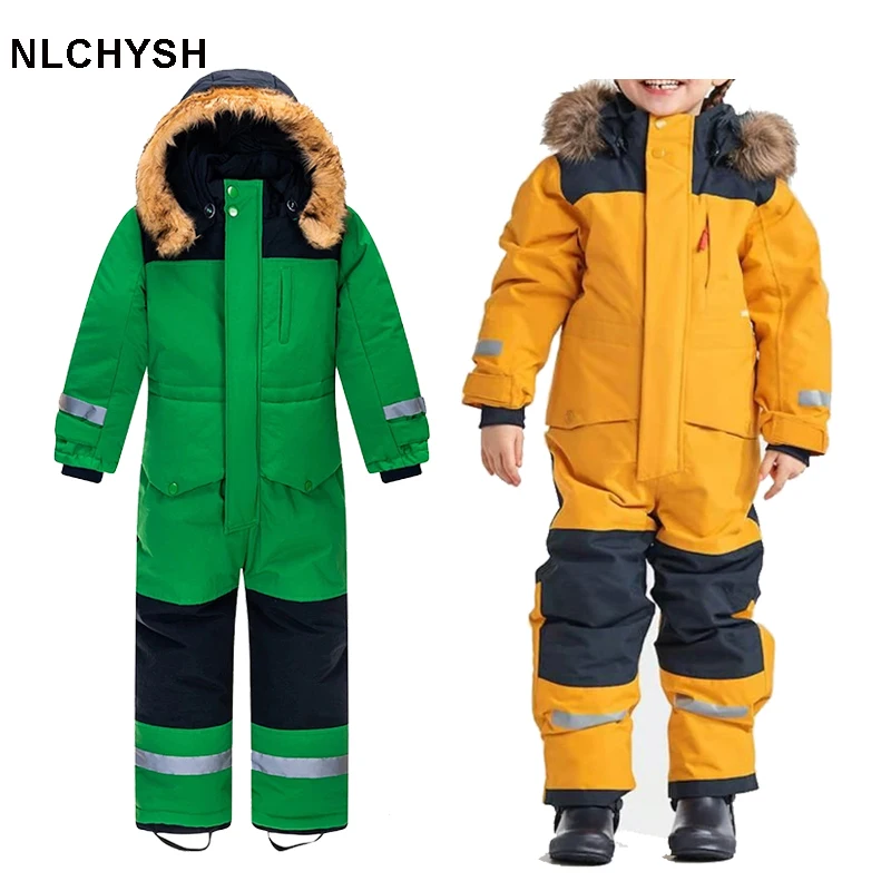 Mono de esquí para niños y niñas, traje de esquí a prueba de viento
