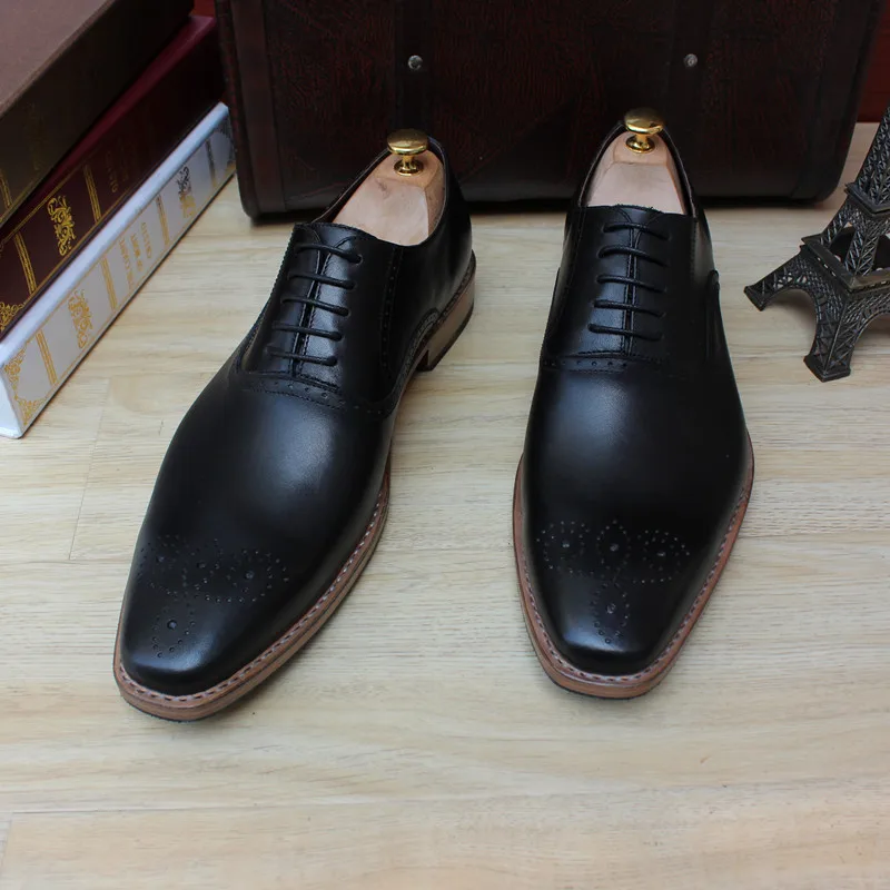 Мужские деловые туфли Zapatilla Hombre из коровьей кожи на низком каблуке изготовленные