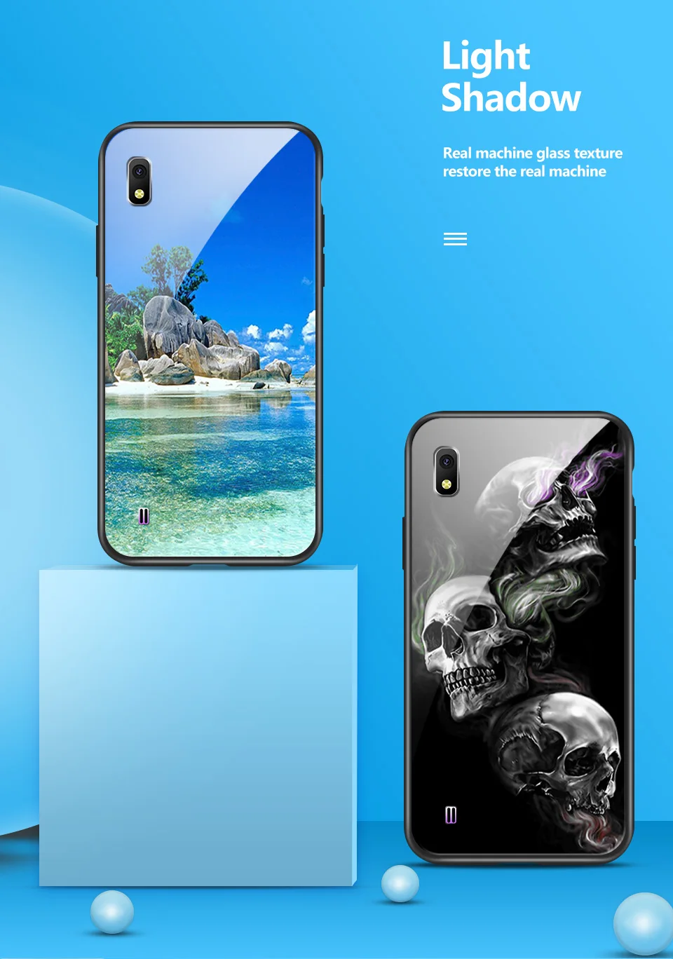 Для samsung Galaxy A10 A20 A30 A40 A50 жесткий чехол из закаленного стекла для samsung A105F A305F A405F A505F ТПУ полная защита корпуса