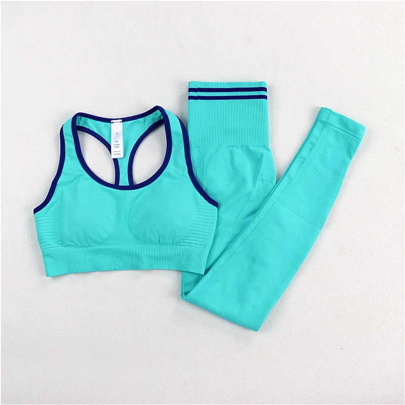 Ensemble de yoga sans couture pour femme, vêtements de sport gris Rid, tenue  d'entraînement, fitness, ensembles de sport trempés, haut court,  soutien-gorge et legging, 2 pièces - AliExpress