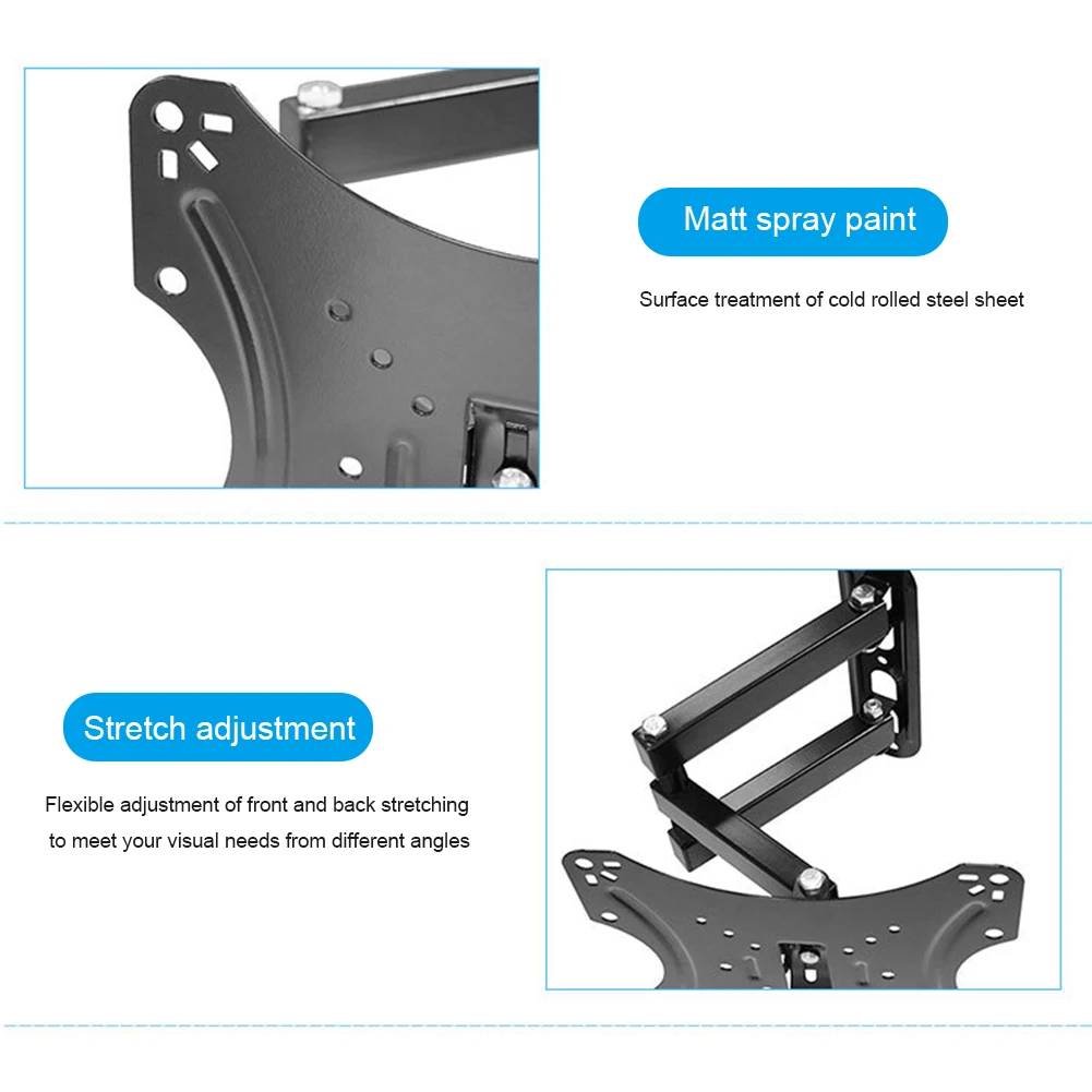 14-42 дюймов, настенное крепление, вращающийся Железный Кронштейн для телевизора, стойка, Поддержка экрана, регулируемый угол, универсальная подставка, Прочный подшипник