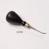 Junetree Stitching curved Awl DIY  Wood Handle Drillable Awl Round Solid Tool Wooden Handle shoe Awl Punching Leather Tool ► Photo 2/6