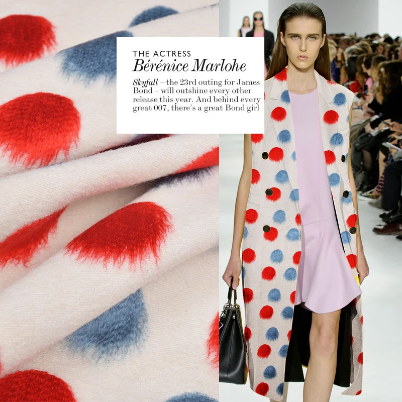 Tecidos плотное шерстяное пальто осень и зима многоцветная кашемировая одежда шаль плащ ткань продукт продвижение ткани