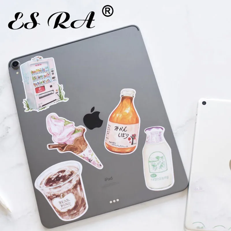 

5 Pcs/Set Girls Luggage Stickers Toys INS Food Decal Waterproof PVC for Laptop Pitcher Guitar Skatebboard Room Decorate DIY