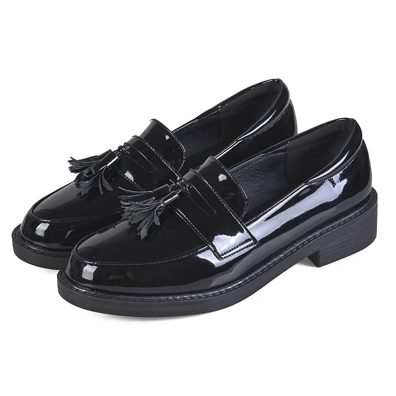 

Fashion Brogue Shoes Women Flats Young Ladies Black Shoes Casual Woman Shoes Brand School Girls Brogues KA1831