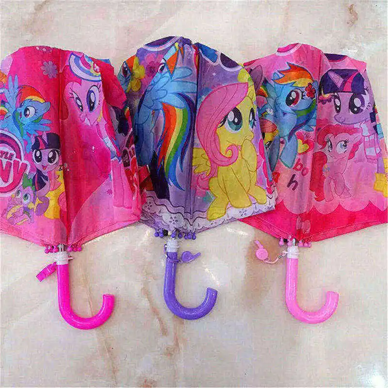 Pony random Дисней мультфильм Замороженные Эльза Анн автомобили Человек-паук автомобиль складной крюк дети мальчики и девочки милые зонтики - Цвет: Pony random