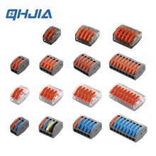 

Wire Cable Electrical Connectors Mini Fast Universal Compact Conductor Spring Wiring Connector Push-in Terminal Block 412-418
