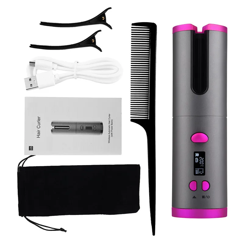 Modelador de Cabelo Ondulação do Cabelo sem Fio Modelador de ar Usb sem Fio Automático Ferro Ondas Praia Ferramentas Estilo 14 automático automático automático ondas ondas ondas ondas