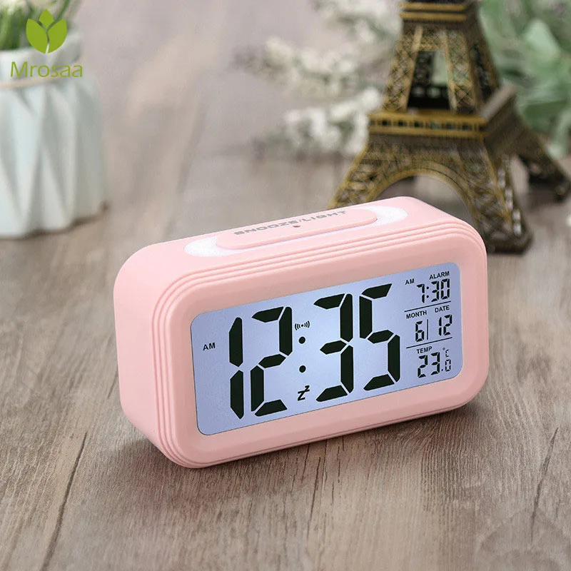 

Digital Alarm Clocks Student Clocks Large LCD Display Snooze Electronic Kids Clocks Light Sensor Nightlight Office Table Clocks