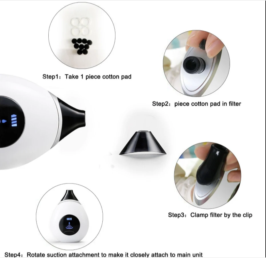 Pore cleaner electric suction blackhead removal beauty instrument acne face cleansing instrument deep vacuum cleaning household