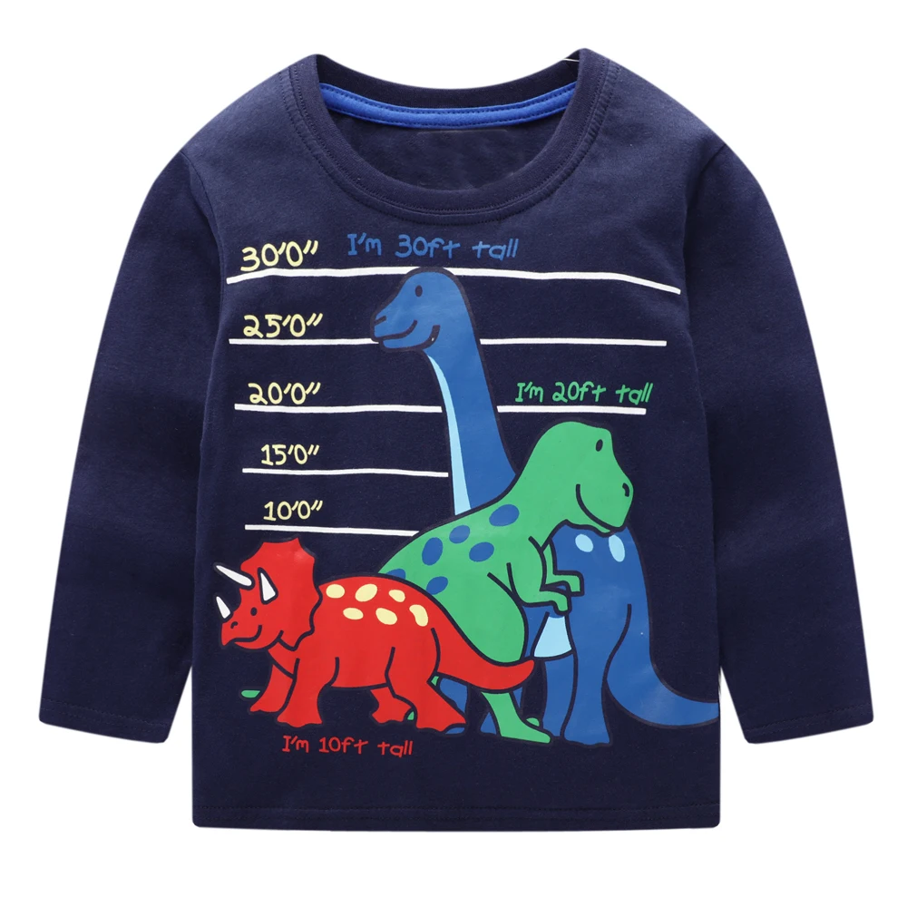 Jumping meter/топы для мальчиков, одежда для маленьких мальчиков с изображением животных детская футболка Fille, хлопковые детские футболки рубашки с длинными рукавами для мальчиков