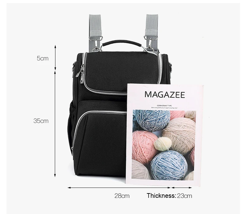Новая водонепроницаемая сумка для подгузников с защитой от кражи для мам, рюкзак для подгузников для мам, органайзер для детских колясок, сменная сумка для ухода