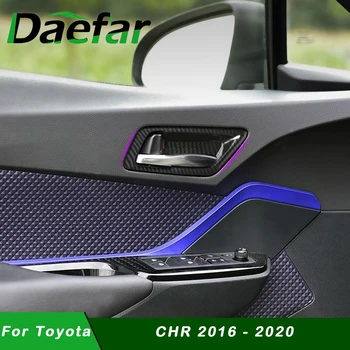 

4Pcs/Set Inner Door Bowl Cover Interior Door Bowls Trim Sticker for Toyota C-HR CHR 2016 - 2020 Parts Accessories