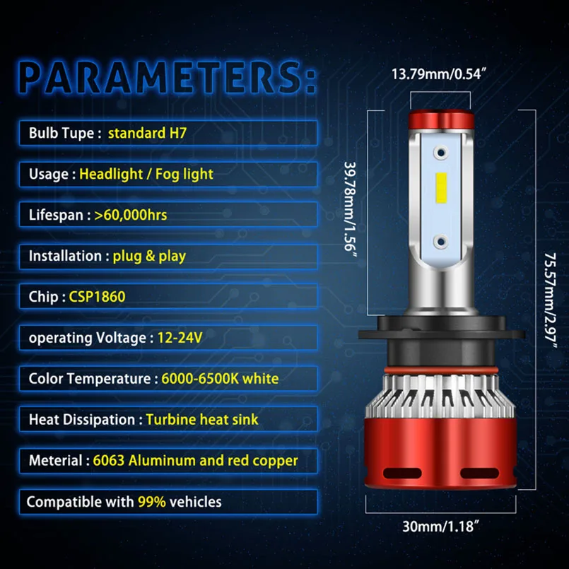 Katur 12000Lm Turbo светодиодсветодиодный светильник пы для автомобилей H8 H11 LED H4 9005 9006 HB4