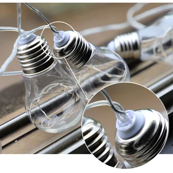 

Copper Wire Hanging Ball Transparent Light Bulb Christmas Tree Decorative Lamp Holiday Lighting Colorful Light Source
