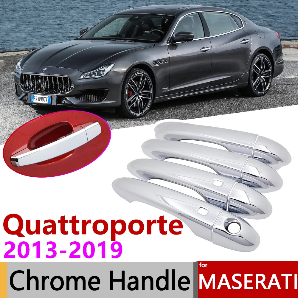 Хромированная крышка дверной ручки для Maserati Quattroporte IV M156 2013 ~ 2019 автомобильные