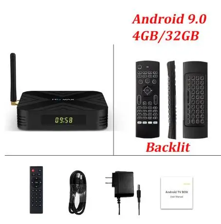4G32GMX3Backlit H6 Max Plus Android 9,0 Смарт ТВ приставка 4 ГБ/32 ГБ ТВ приставка Allwinner H6 H.265 4K 2,4G WiFi медиаплеер Youtube телеприставка H 96 Max - Цвет: 4G32GMX3Backlit