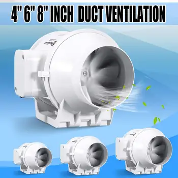 

AU 4'' 6'' 8'' Vent Inline Ventilation Tube Duct Fan Air Blower Double Speed Controller pipe exhaust fan 220V booster turbo fan