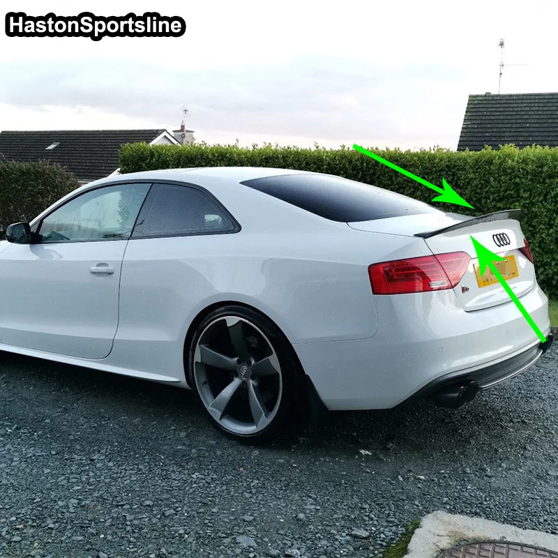 A5 S5 HK стиль углеродное волокно задний спойлер крыло для Audi 2 двери 2008 ~ 2015|Спойлеры