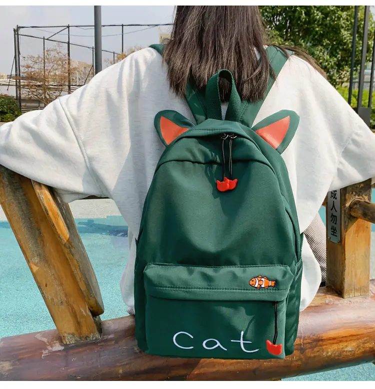 Аниме женский рюкзак Мультфильм Mochila для девочек мальчиков путешествия рюкзак милый кот печать сумка на плечо для подростков