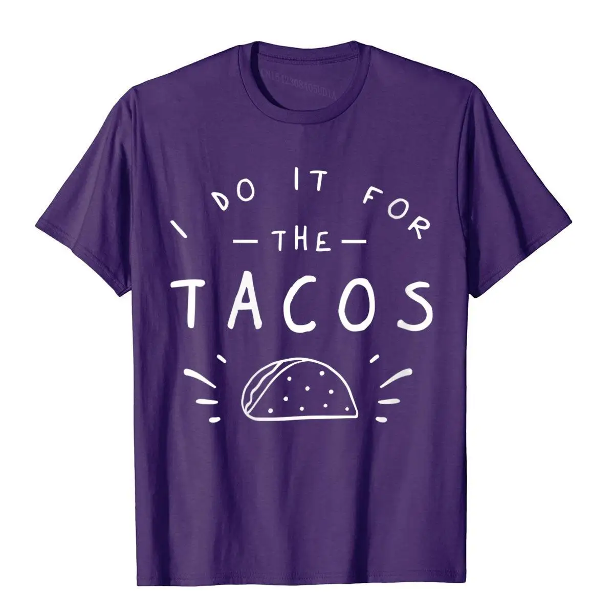Womens I Do It For The Tacos Funny Exercise Workout Taco Lover V-Neck T-Shirt__B10376purple