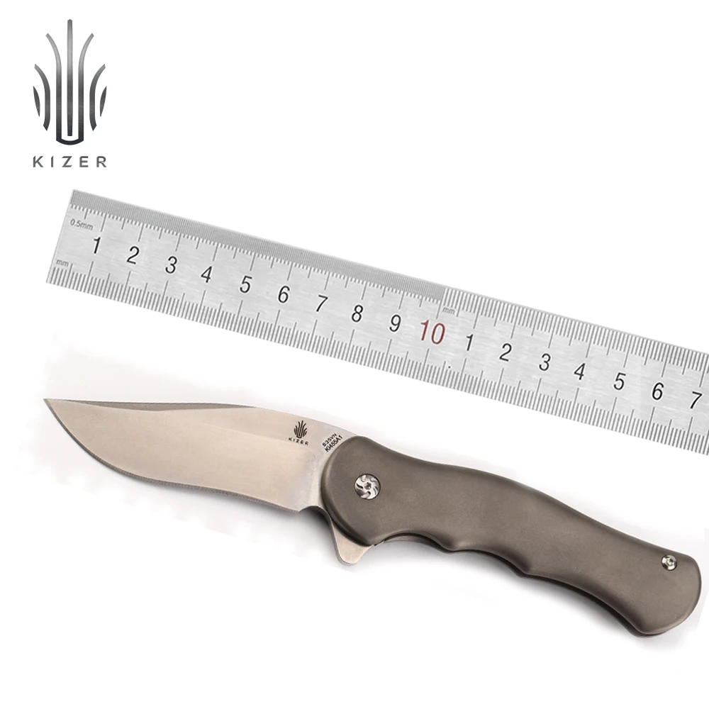 KI455A1 Складной нож Kizer KI455A2 Dorado skully survival S35VN нож разработан матовой cuchiara - Цвет: KI455A1