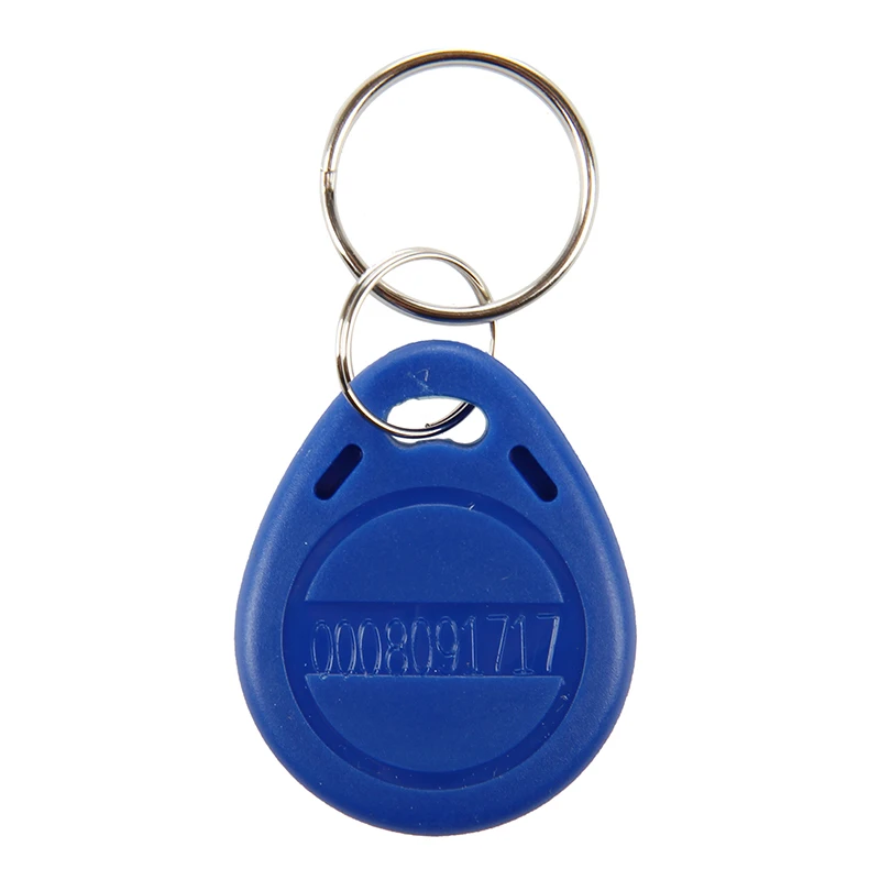 100 x ключ значок Proximite RFID 125 кГц ABS синий безопасности для дома