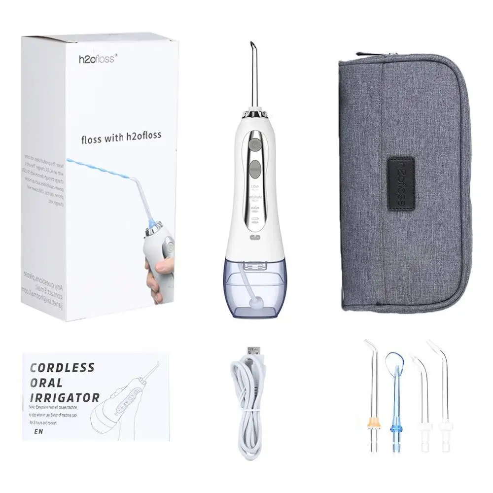 Billig Munddusche 300ml Tragbare Dental Wasser Flosser Jet USB Aufladbare Wasser Floss Wasserdichte Irrigator Dental Zähne Reiniger