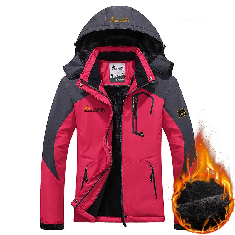 

Winter Warm Waterproof Jacket Women Casual Thick Velvet Parkas Hooded Coat Thermal Windbreaker Windproof Outdoors Jacket Outwear