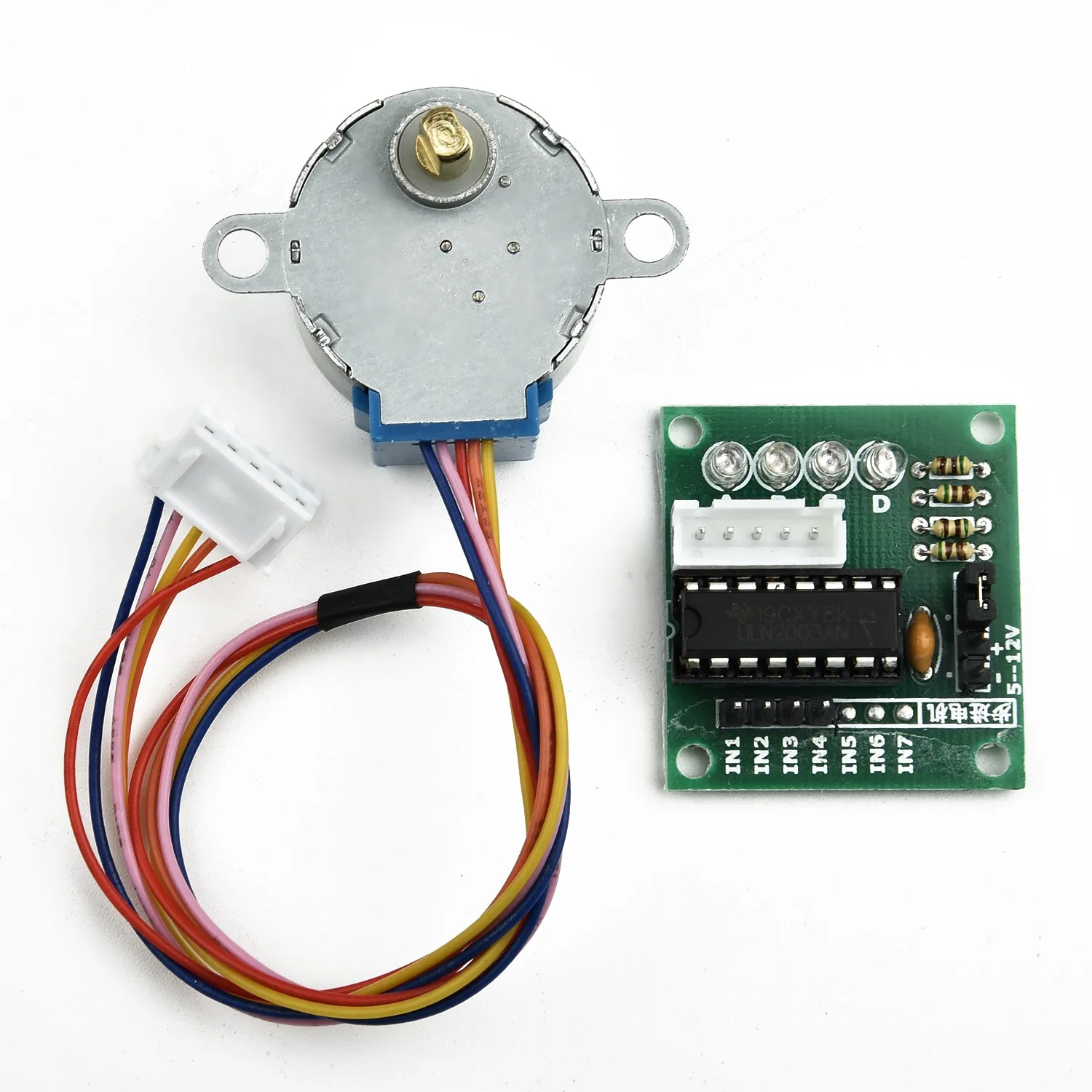 5V Stepper Motor 28BYJ-48 With Drive Test Module Board ULN2003 5 Line 4 Phase 5V Stepper Motor 28BYJ-48 With Drive Test Module Board ULN2003 5 Line 4 Phase