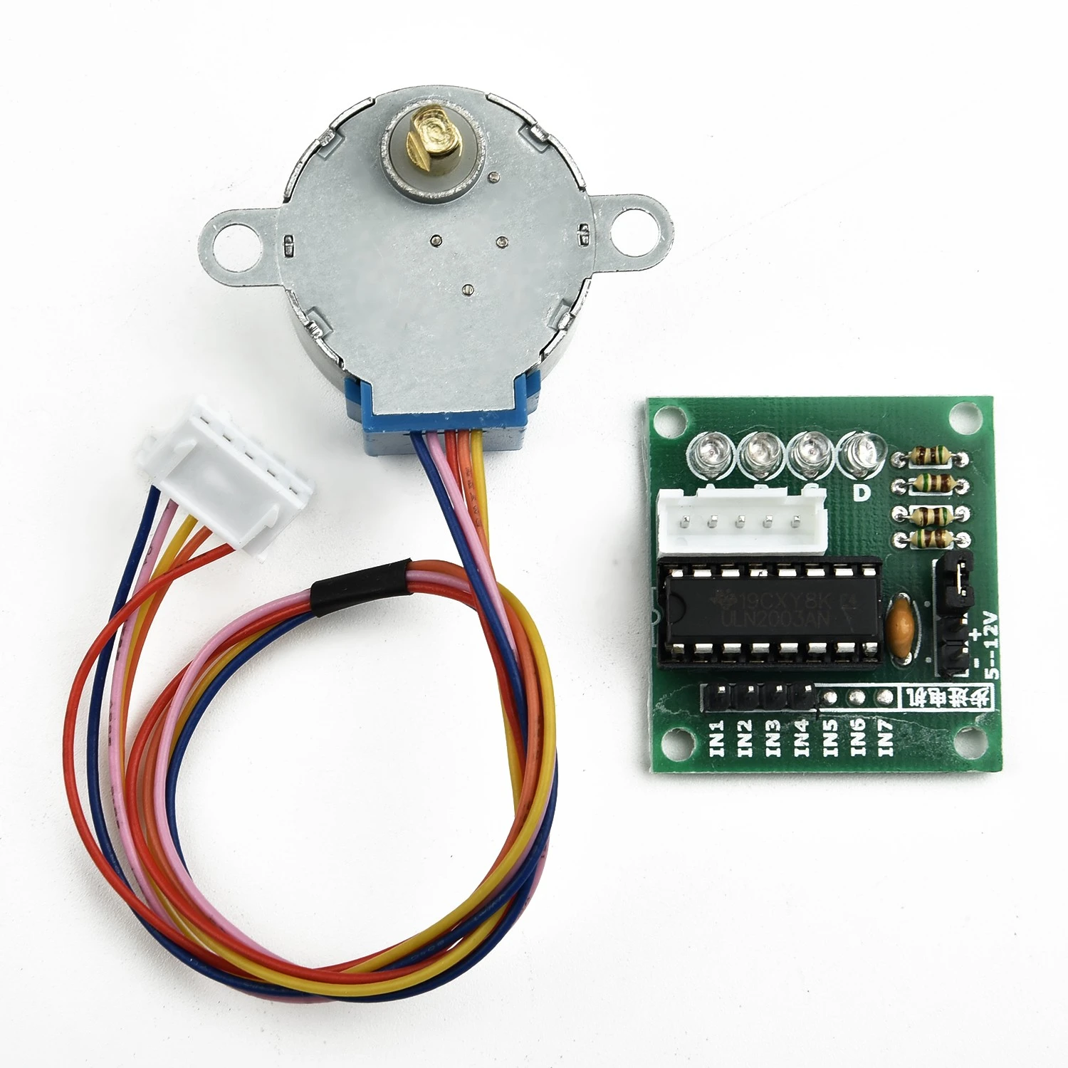 5V Stepper Motor 28BYJ-48 With Drive Test Module Board ULN2003 5 Line 4 Phase