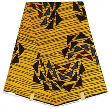 Анкара ткань воск африканская ткань хлопок Высокое качество Африканский Воск принты ткань мягкий воск Ткань 6 ярдов для платья 014