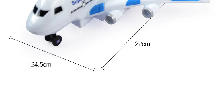 A380 Детская игрушка с светильник и музыкой электрические самолеты SMV Руль дистанционного управления