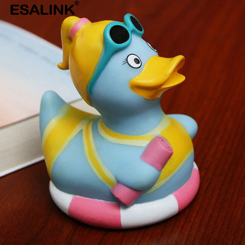 Резиновая утка ESALINK новинка очки хвост Детская Игрушки для ванны детская игрушка