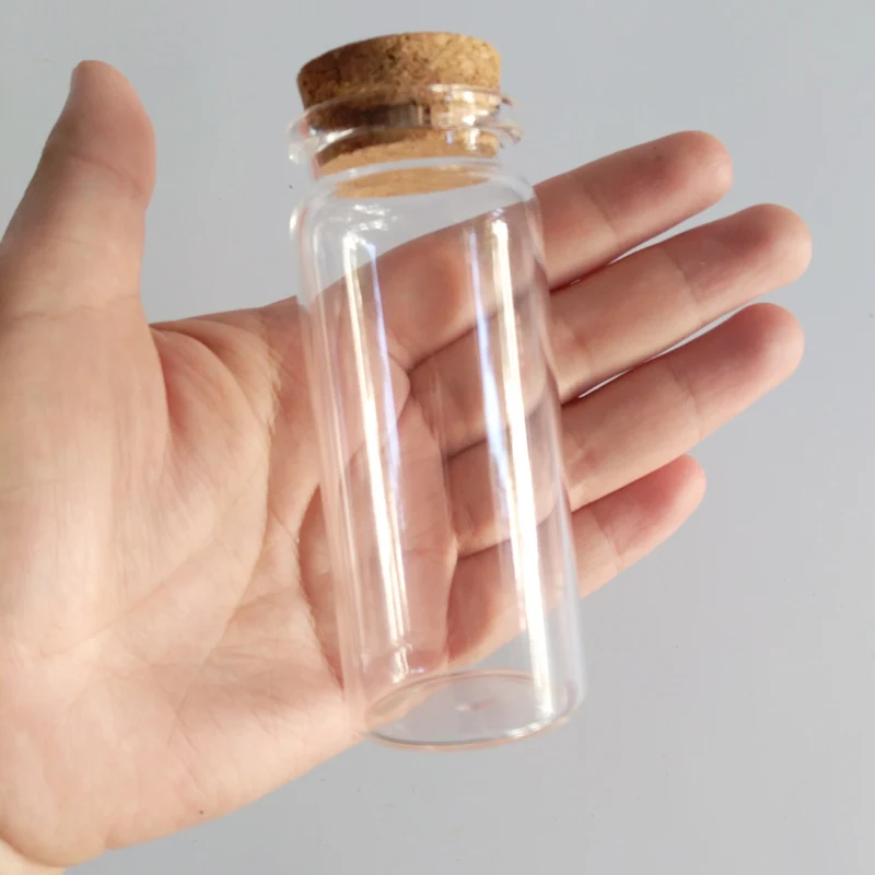 65ml Glass vial with cork Decoration bottle empty candy jars 37*90mm clear home Storage jars 12pcs/lot
